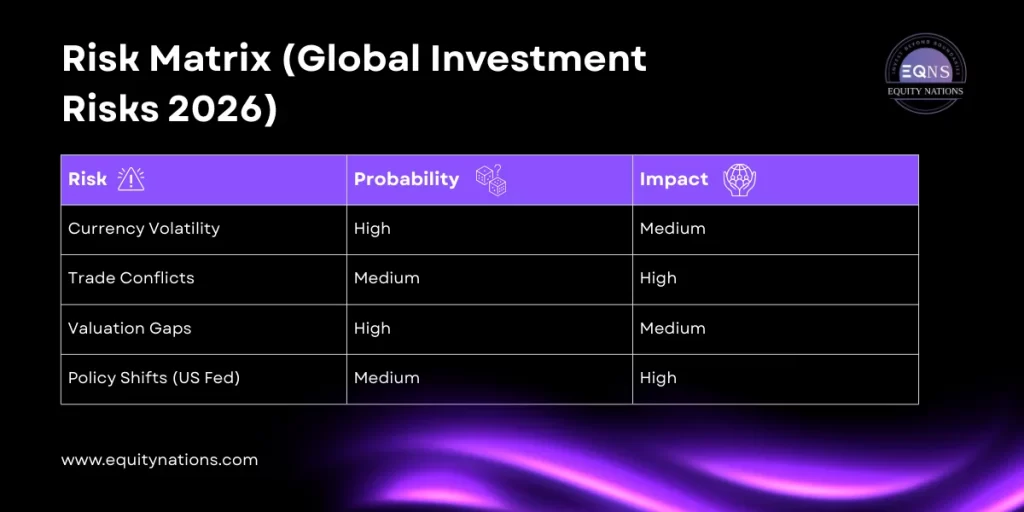 Risk Matrix (Global Investment Risks 2026) - Equity Nation Analysis